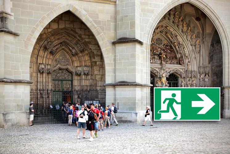 Das Geschäft mit dem Austritt