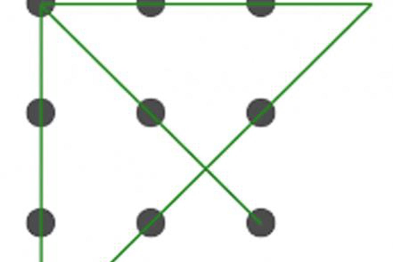 Lösung: Über bekannte, sichtbareMuster hinausdenken, ermöglicht Lösungen. Bild: hmz