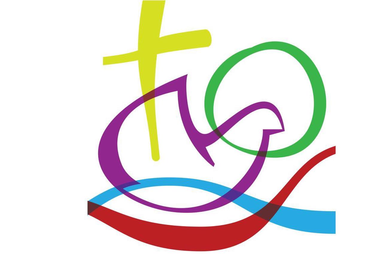 Kreuz, Taube, Kreis, Weg und Fisch: christliche Symbolik im Logo der ökumenischen Vollversammlung. (Bild: pd)