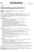 In eigener Sache: offene Stellen beim Kirchenboten