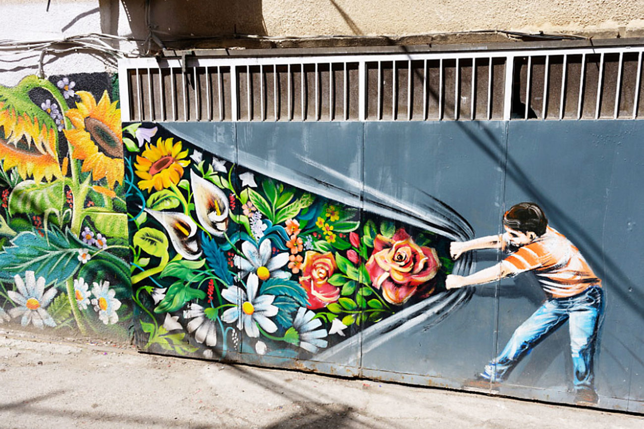 Ein Graffito in Silwan (Ost-Jerusalem/Westbank) im April 2024: Hoffnung auf bessere Zeiten? | Foto: Christoph Knoch