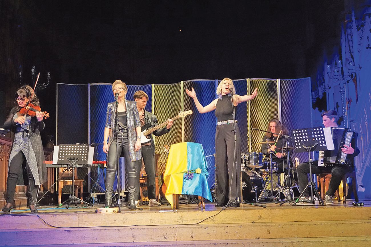 Solidaritätskonzert in der Offenen Kirche Elisabethen im Februar 2024. | Foto: Harnickell