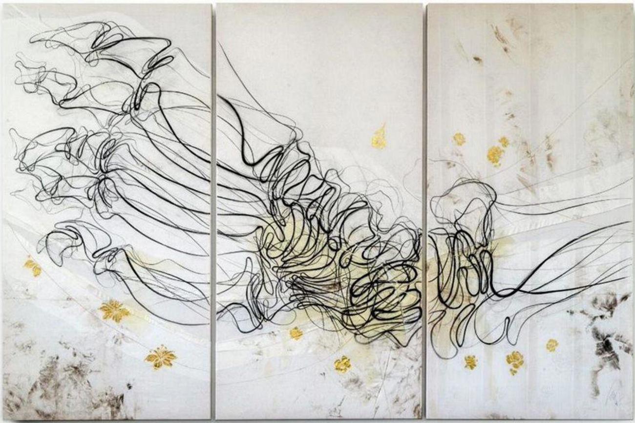 Das Hungertuch der Kampagnen 2021 - 2022 setzt die Idee des persönlichen «Fussabdruckes» künsterisch um. Quelle: Bild Lilian Moreno Sanchez, Chile, www.morenosanchez.com