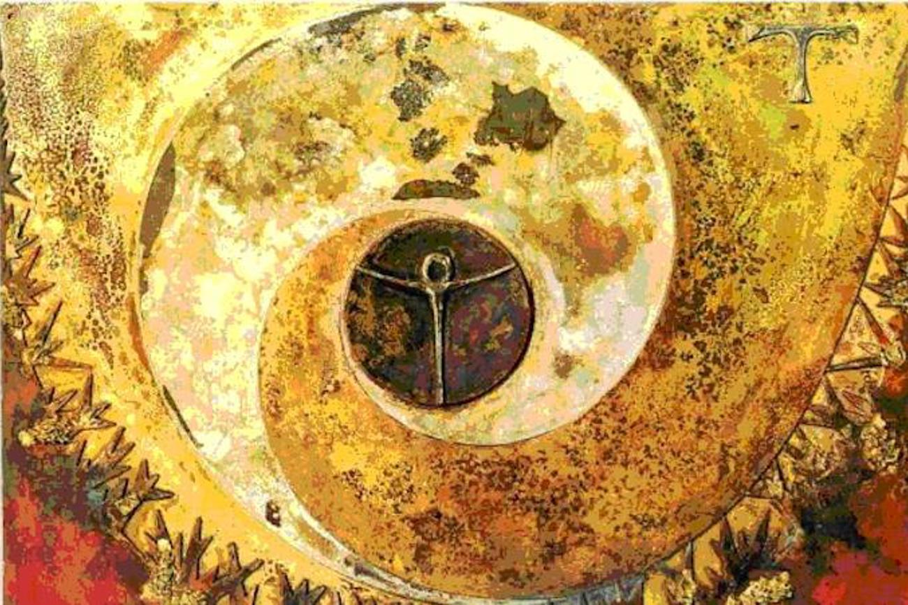 Goldene Ikone voller Leben: Josua Boesch lässt Christus die Welt umarmen.