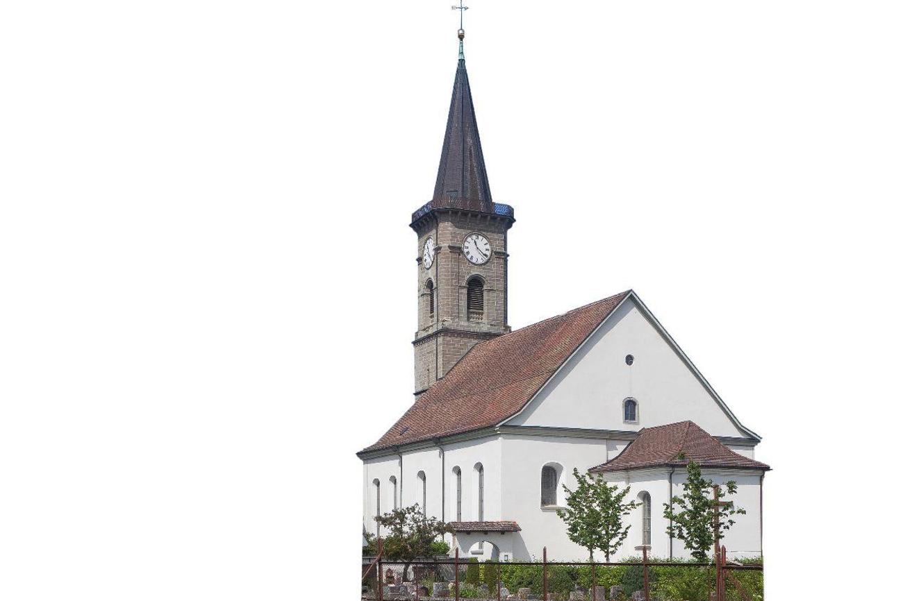 Der Turm der Kirche Steckborn neigt sich um ein Grad.