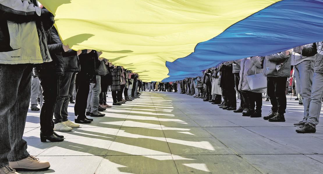 Solidarität mit den Menschen in der Ukraine: Kundgebung auf dem Bundesplatz in Bern.|Boutellier