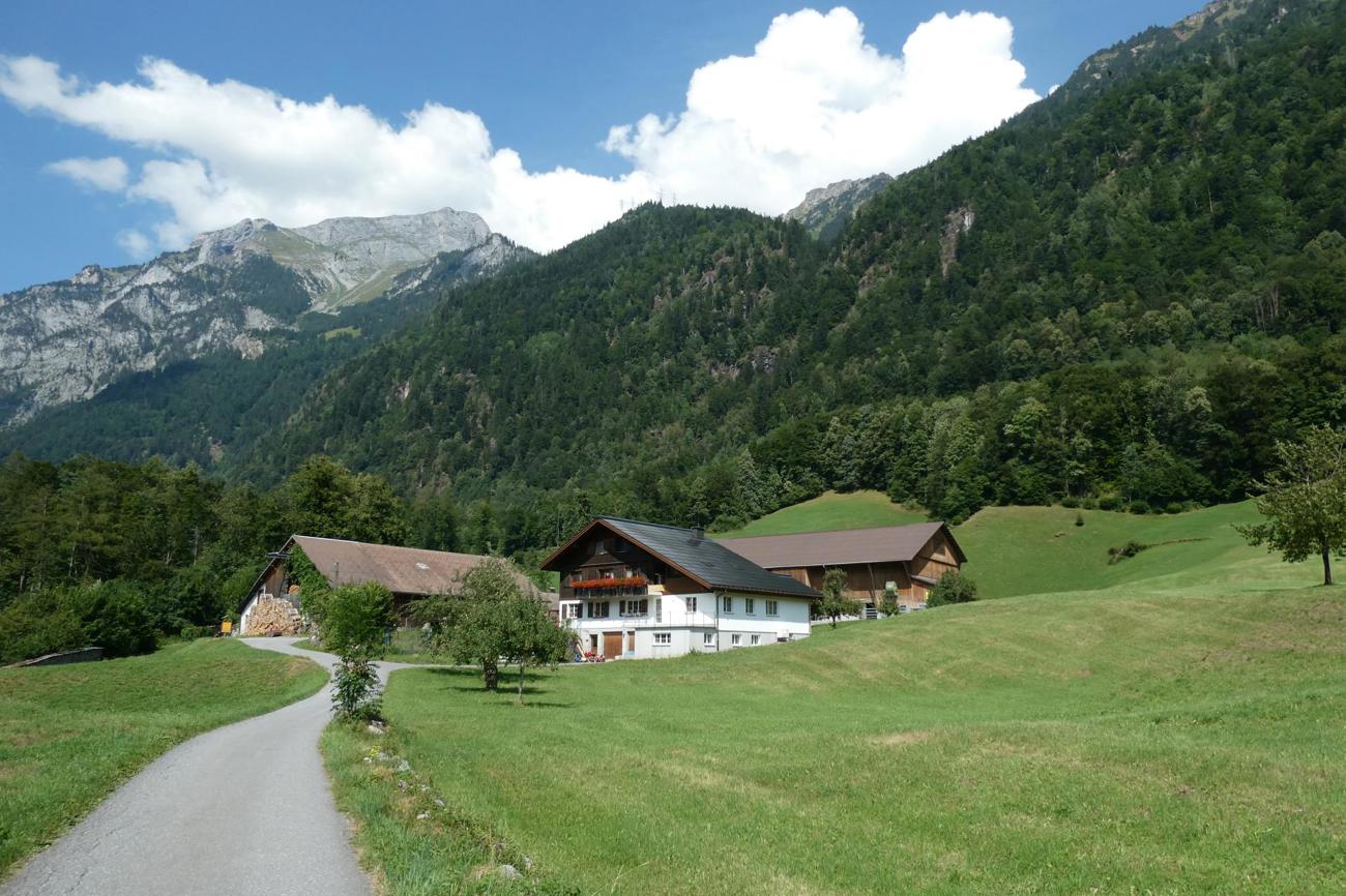 Der Hof Hüsliguet in der Nähe von Mitlödi.
Foto: Familie Hefti.