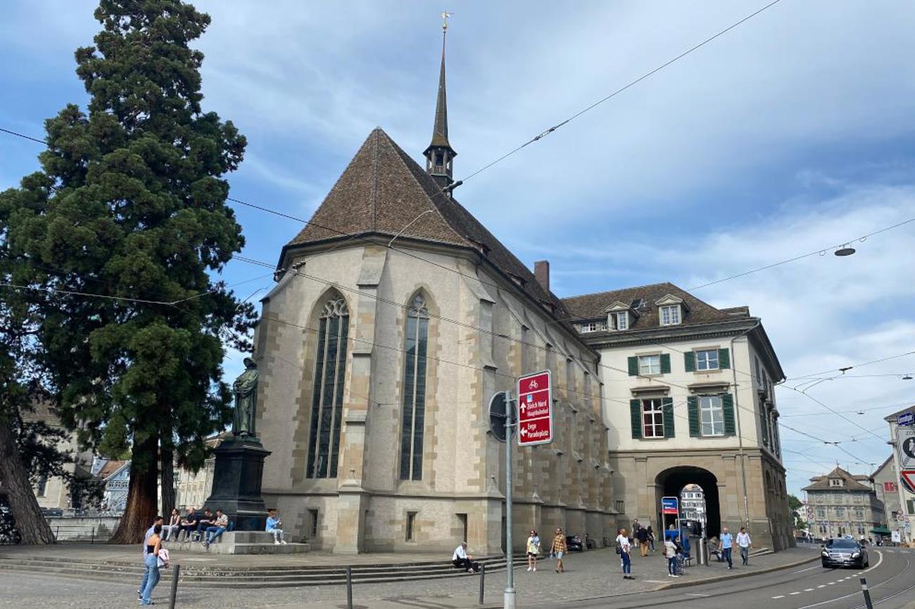 In der Zürcher Wasserkirche können sich Kirchgänger vor dem Gottesdienst gratis testen lassen. |Nadja Ehrbar