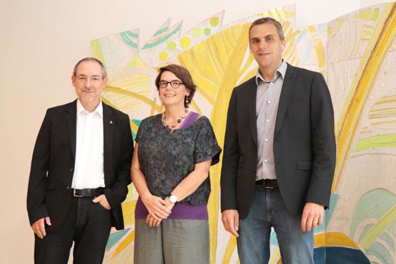 Von links: Christian Rutishauser SJ, die reformierte Theologin Christina Aus der Au und Ueli Zahnd, Professor für Kirchen- und Theologiegeschichte an der Universität Basel, der in Liestal das Einführungsreferat hielt.