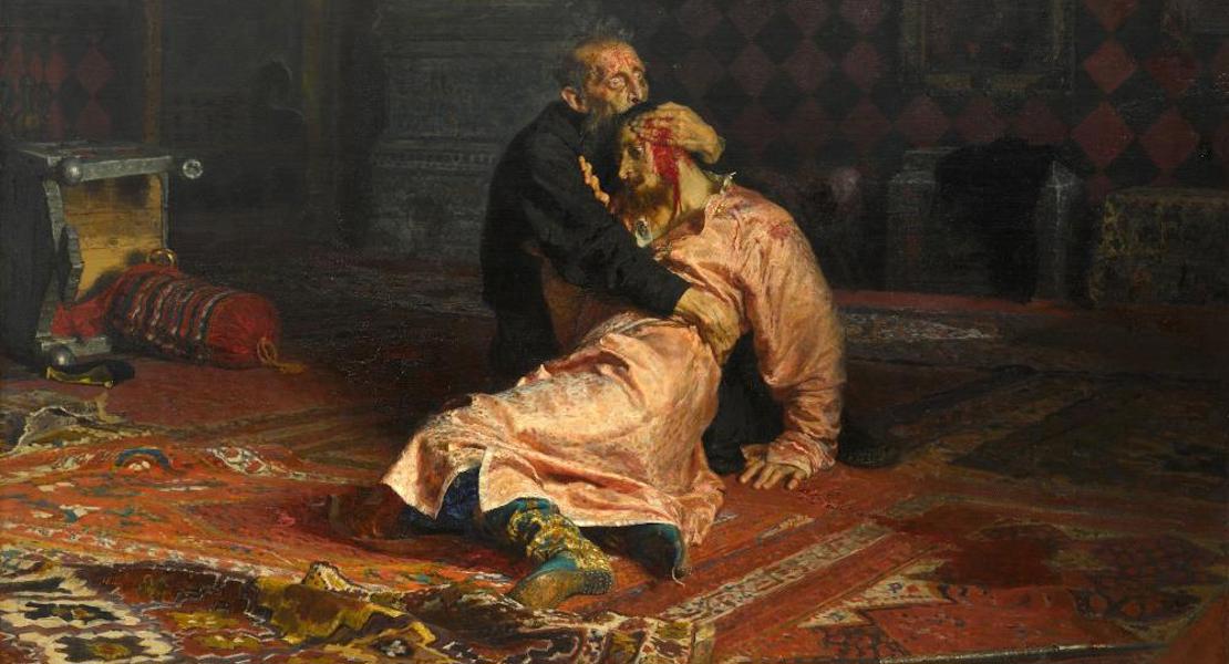 Ilja Repin: Iwan der Schreckliche und sein Sohn, 1873, Tretjakow-Galerie Moskau