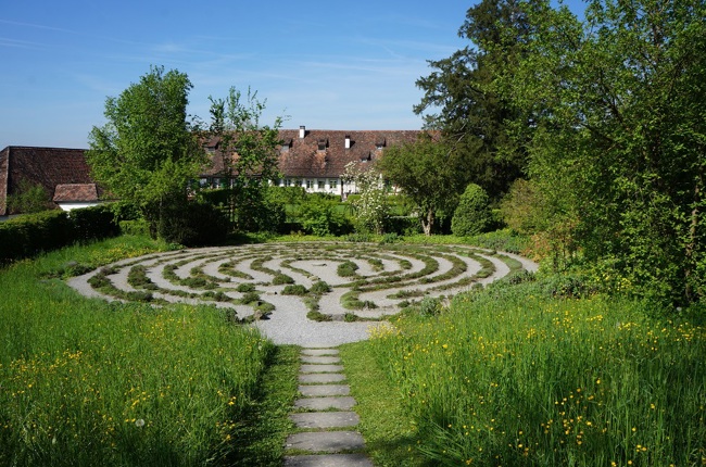 Das Labyrinth in der Kartause Ittingen lädt zum Finden der eigenen Mitte ein. (Bild: Inka Grabowsky)