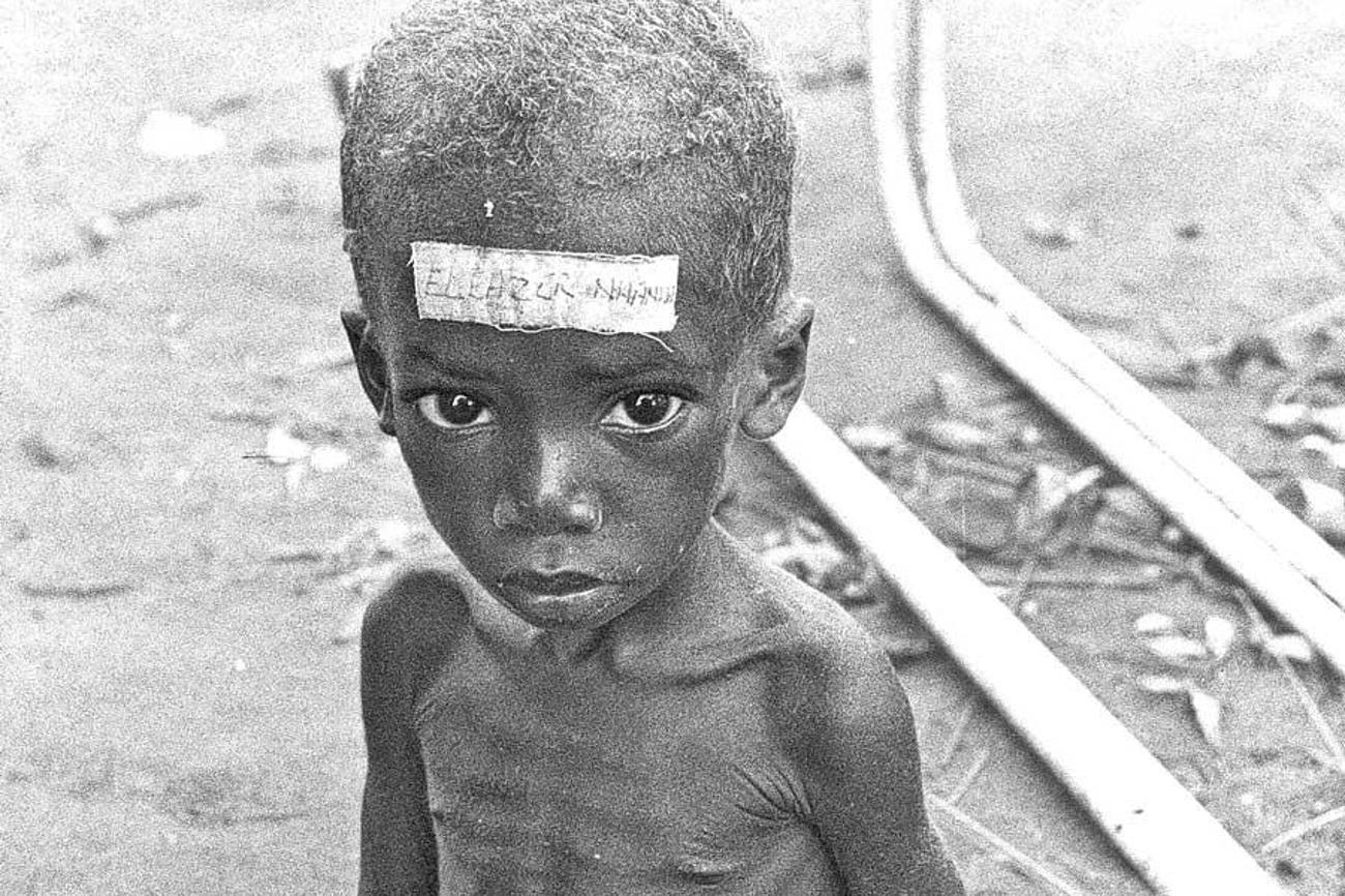 Das Elend der Hungernden in Biafra erschüttterte 1968 die Öffentlichkeit.