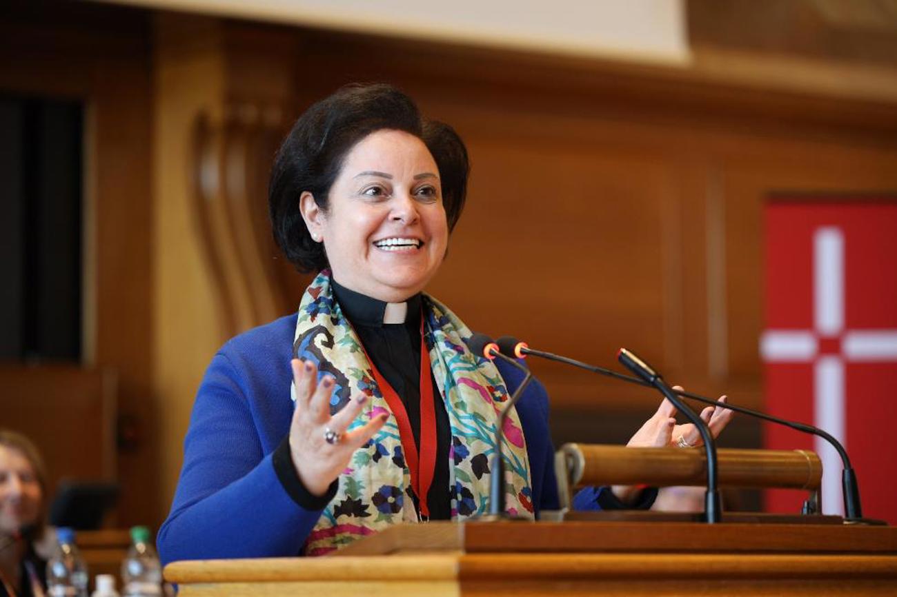 Najla Kassab war Ehrengast an der Synode der Evangelisch-reformierten Kirche Schweiz. | Nadja Rauscher/EKS