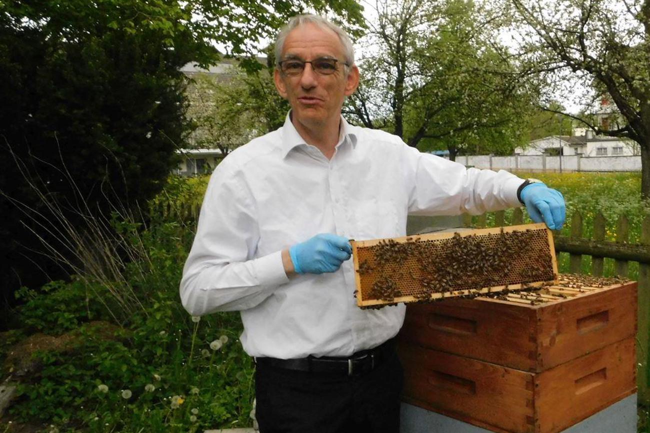 Der evangelische Pfarrer und Kirchenrat Lukas Weinhold aus Wängi lässt sich von seinen Bienen inspirieren.