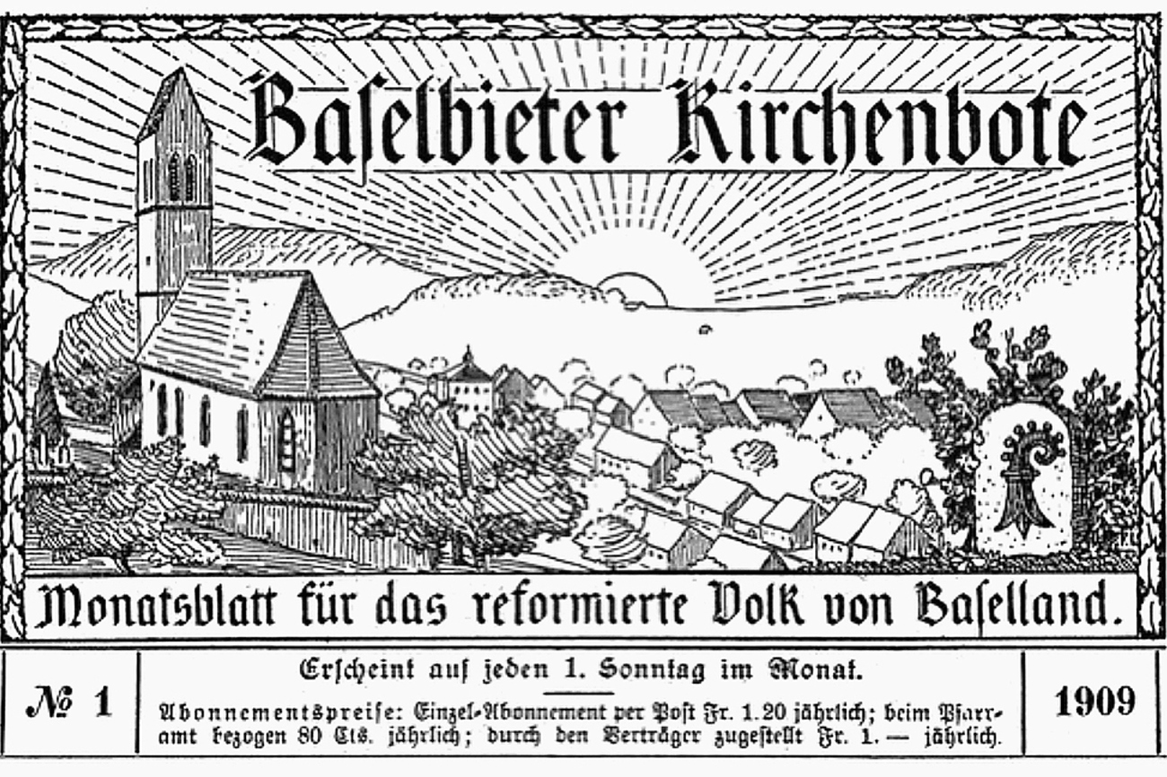 Erster Baselbieter «Kirchenbote»: Die Sonne scheint über dem Kirchturm. | Archivbild
