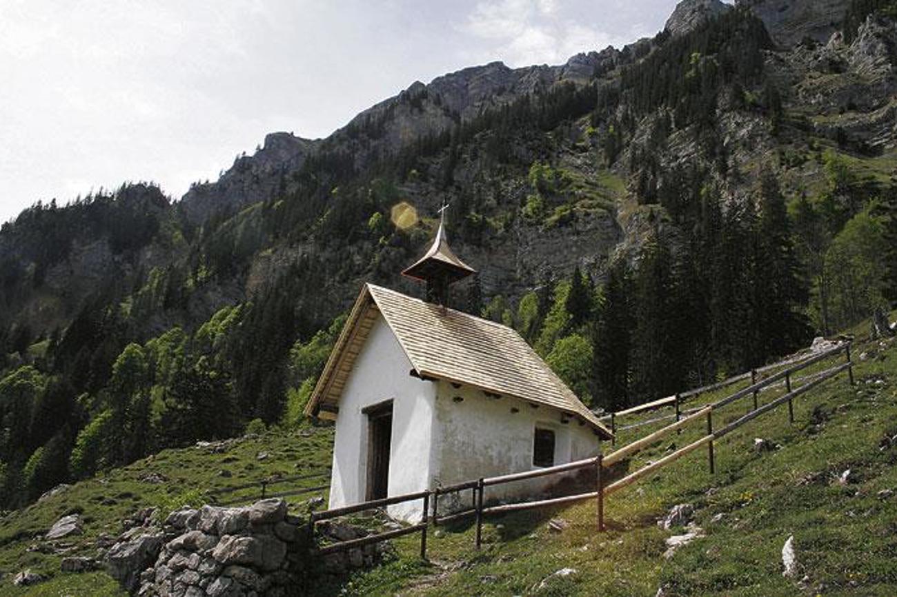 Die zu Niklaus’ Ehren erbaute Kapelle auf der Alp Christerli.