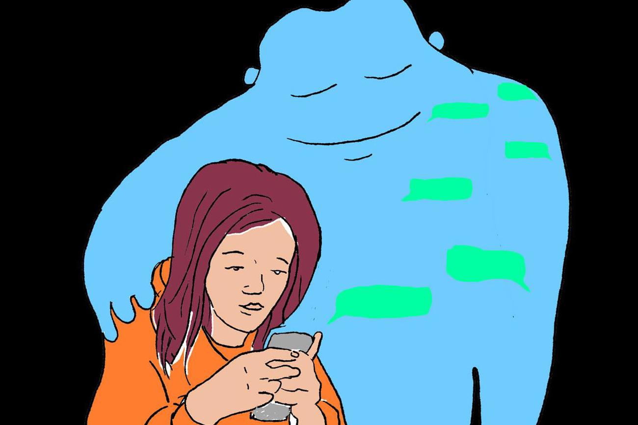 Viele Jugendliche suchen per Smartphone Hilfe bei der Dargebotenen Hand. | Illustration: Kleon Medugorac