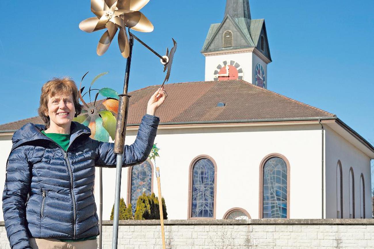 Verena Martys Energiepfad in Gächlingen: nachdenken über Lebensenergie und Energieverbrauch. | Peter Leutert