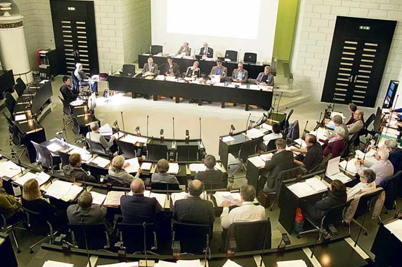 Das reformierte Parlament: Die Synodalen folgten bei der Pfarrwahl dem Synodalrat.| Welti