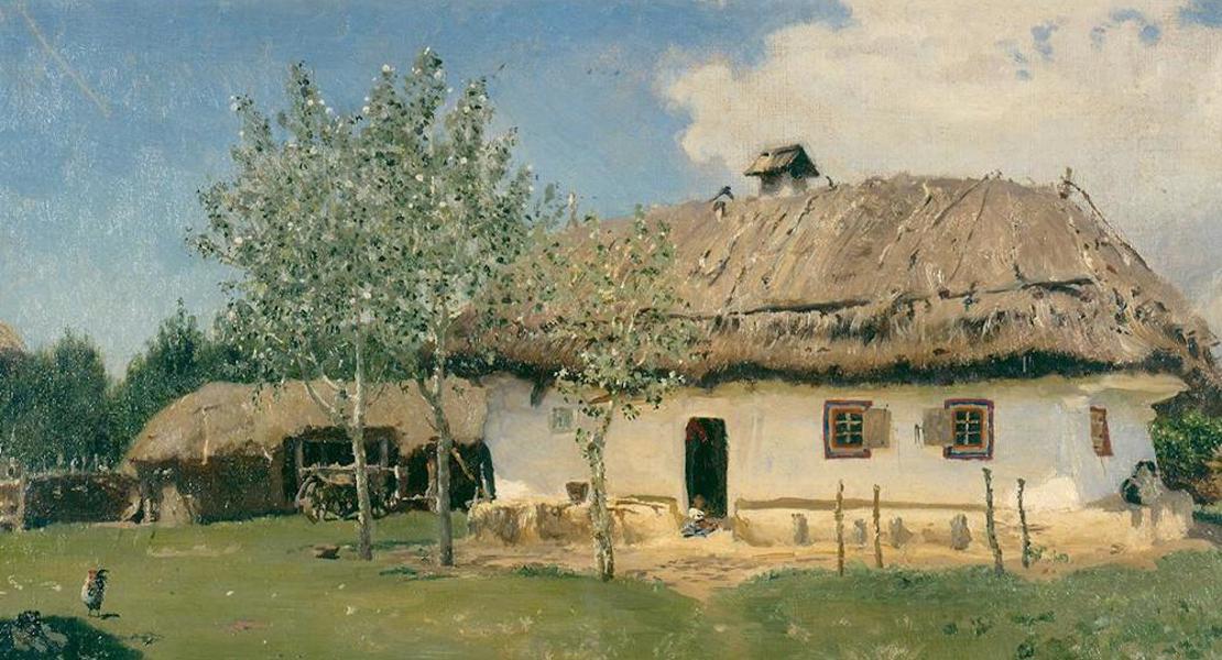 Ilja Repin: Ukrainisches Bauernhaus 1880, Gemäldegalerie Kiew (derzeit in Basel zu sehen)