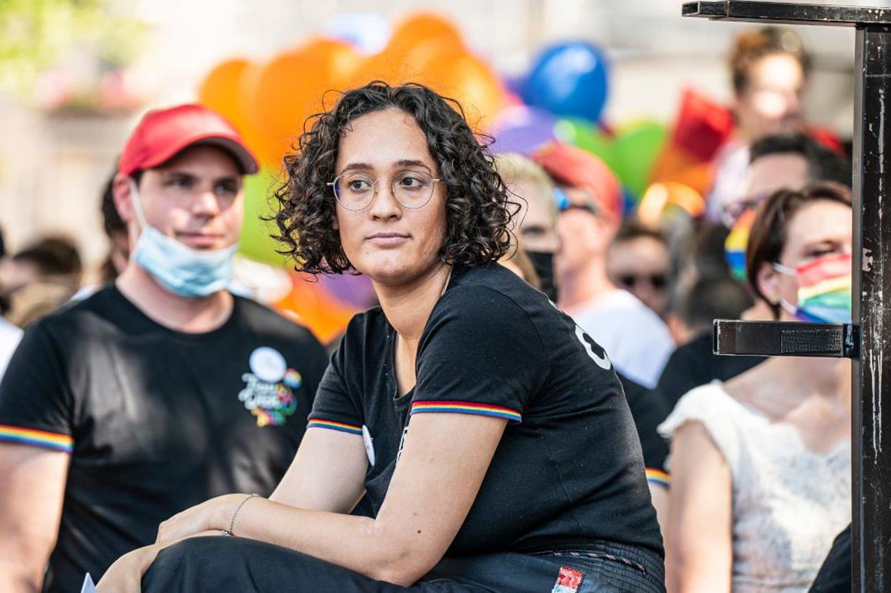 Mentari Baumann an der Pride 2021 in Zürich. | Vera Rüttimann