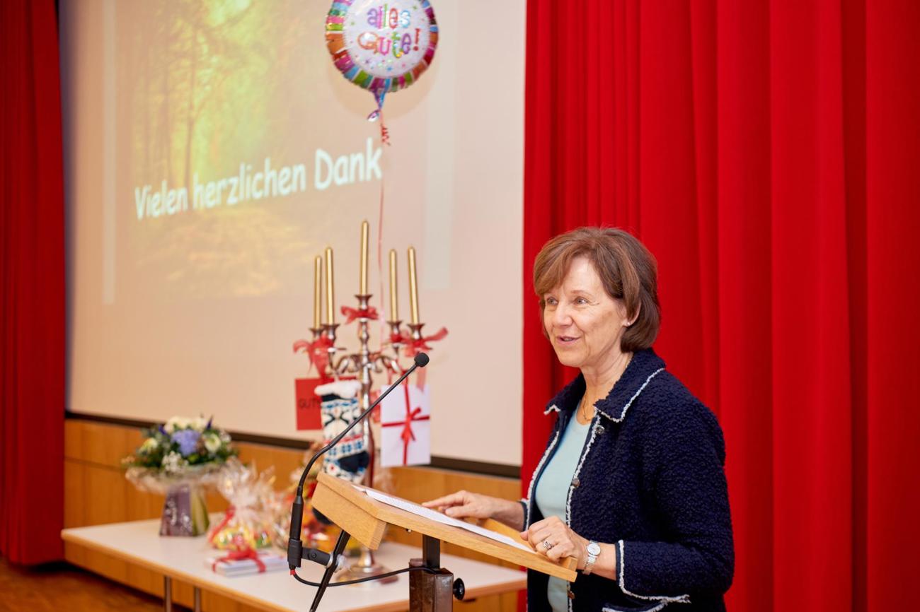 «Vielen herzlichen Dank!»: Verena Enzler ist über die vielen guten Abschiedsworte gerührt. / Pfander