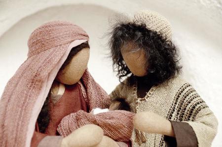 Maria und Josef ohne Gesicht