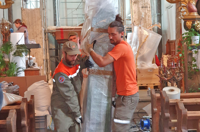 Gut verpackt werden die Einzelnteile transportiert. | Foto: Markus Küffner