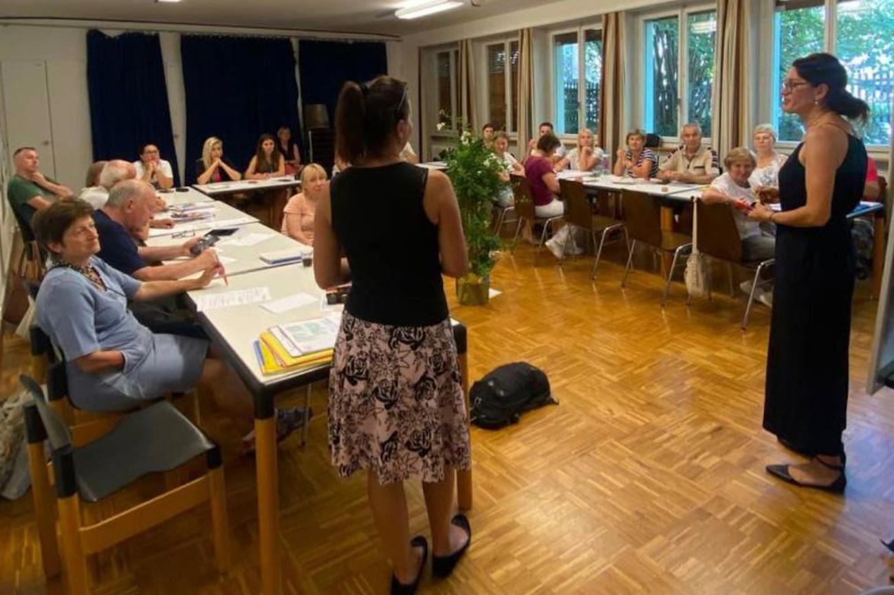 Deutschkurs in der Markuskirche.