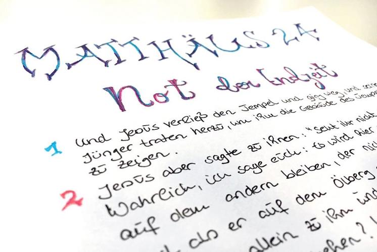 Wie einst die Mönche im Mittelalter