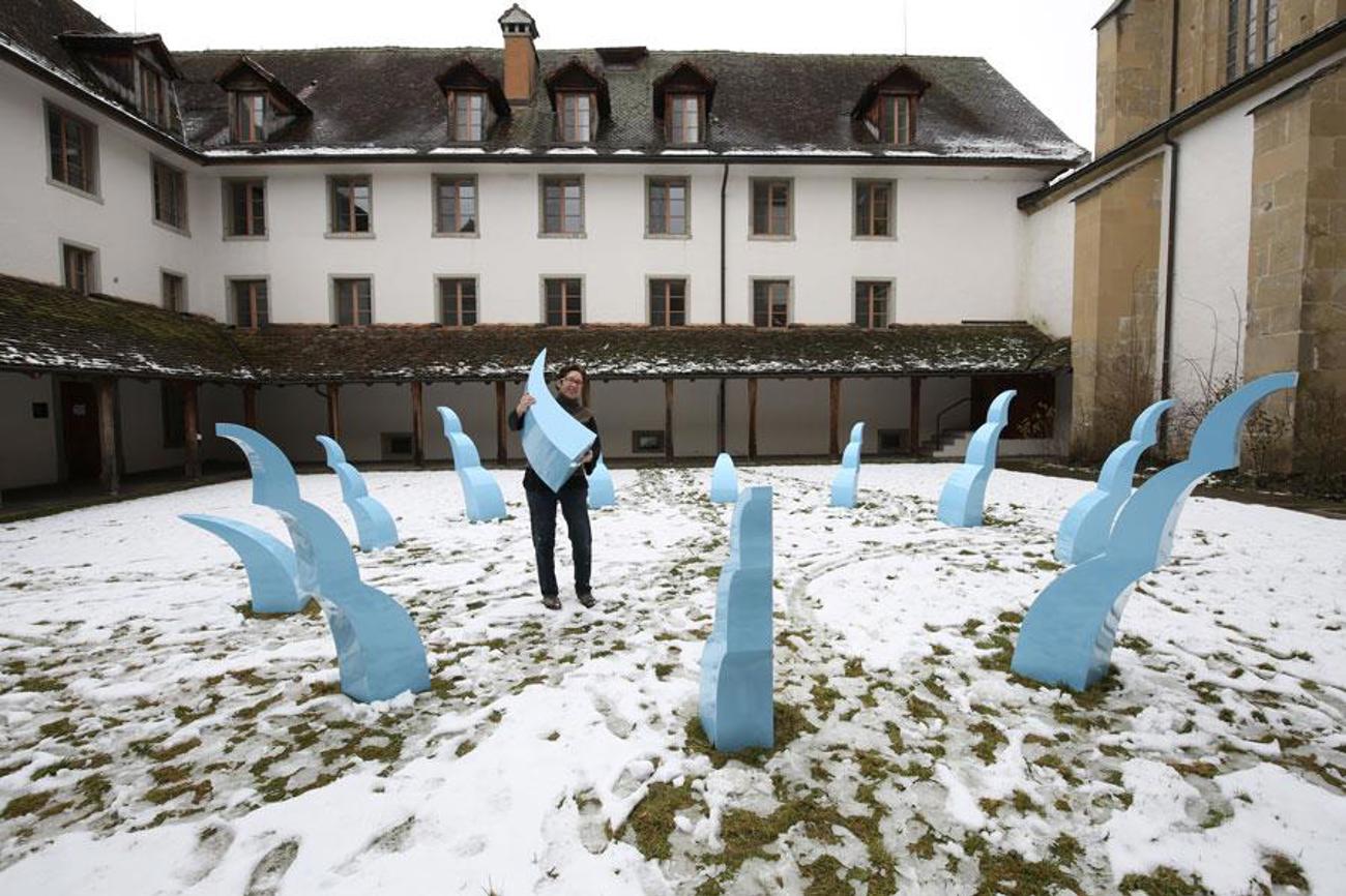 Installation von Maja Thommen: «ich bin der Brunnen» im Kreuzgang des Klosters Kappel, zum Gedenkjahr «600 Jahre Niklaus von Flühe»  Kappel.