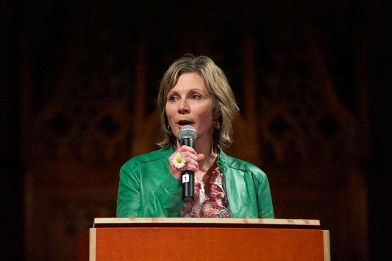 Die Basel-bieter Ständerätin Maya Graf in der Offenen Kirche Elisabethen.| OKE, Roland Schmid