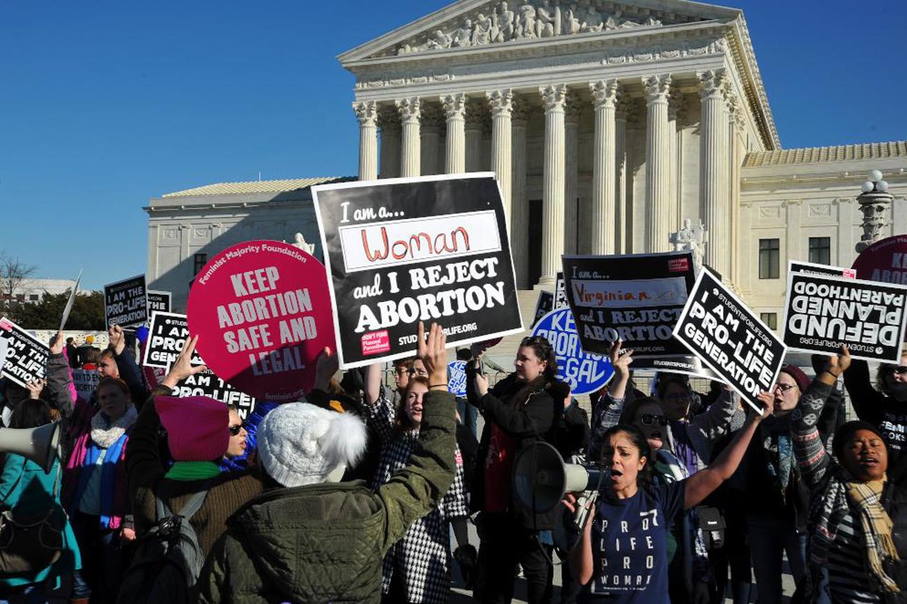 Abtreibungsgegner demonstrieren in den USA.