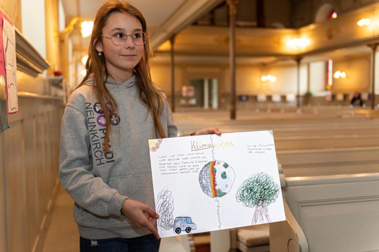 Riana hat ihre Gedanken zum Klima eindrücklich dargestellt. |Peter Leutert