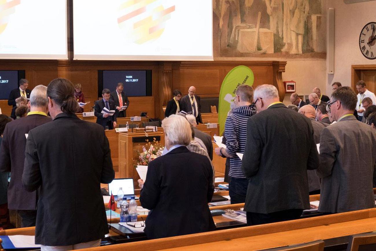 Die Delegierten des SEK kamen im Berner Rathaus zur Abgeordnetenversammlung zusammen. |sek