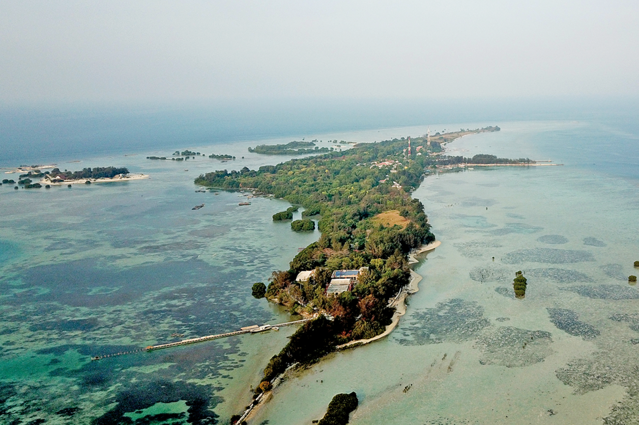 Die indonesische Insel Pari liegt nur knapp über dem Meeresspiegel.