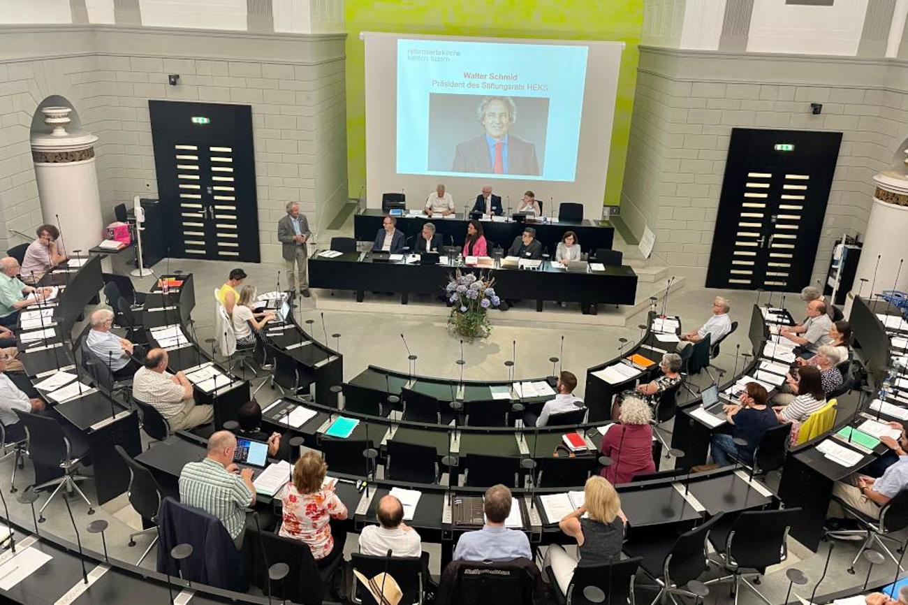 Synode im Kantonsratssaal Luzern.