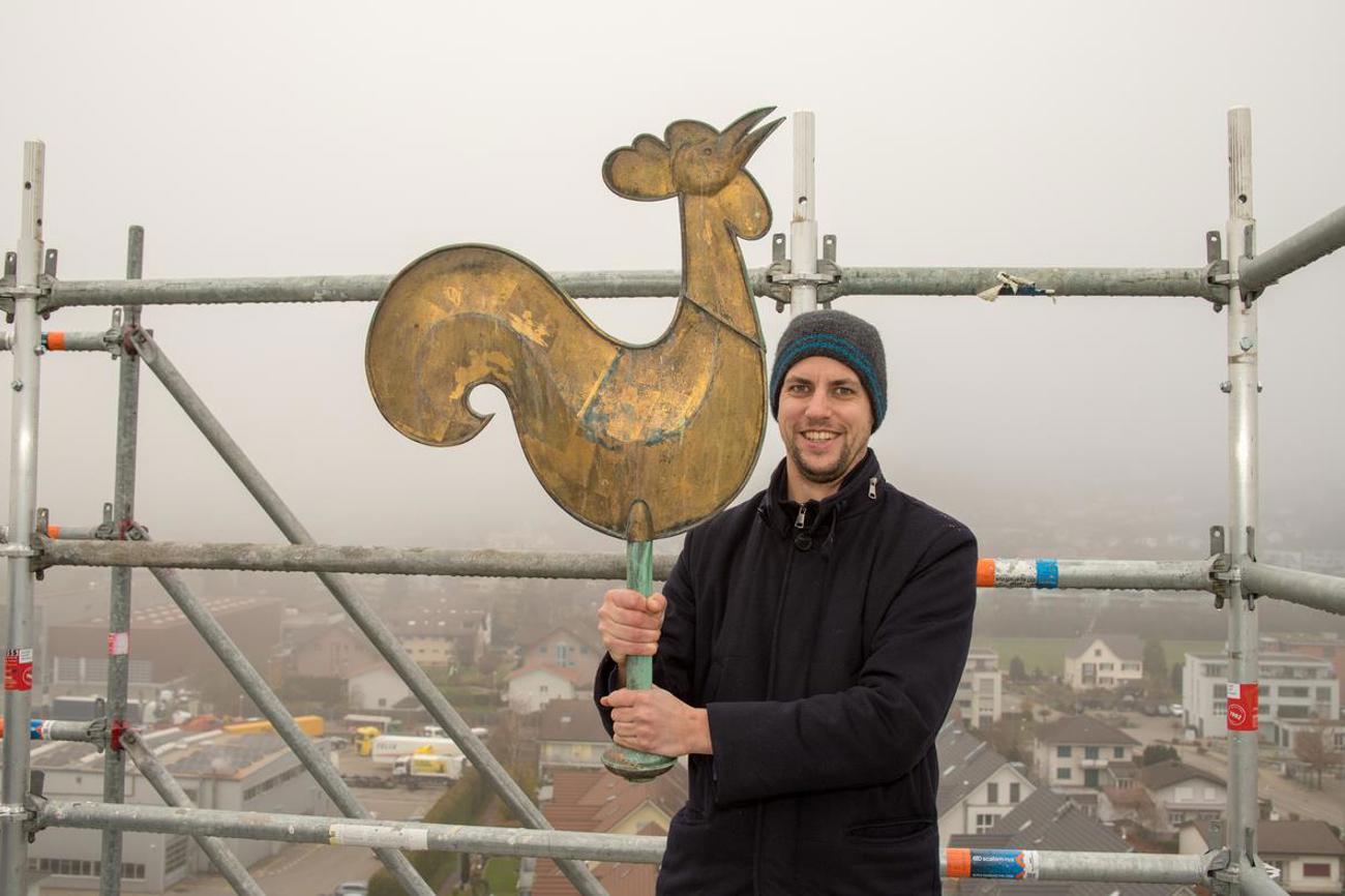 Der Wetterhahn von der Turmspitze der Paulus-Kirche. | Bützer