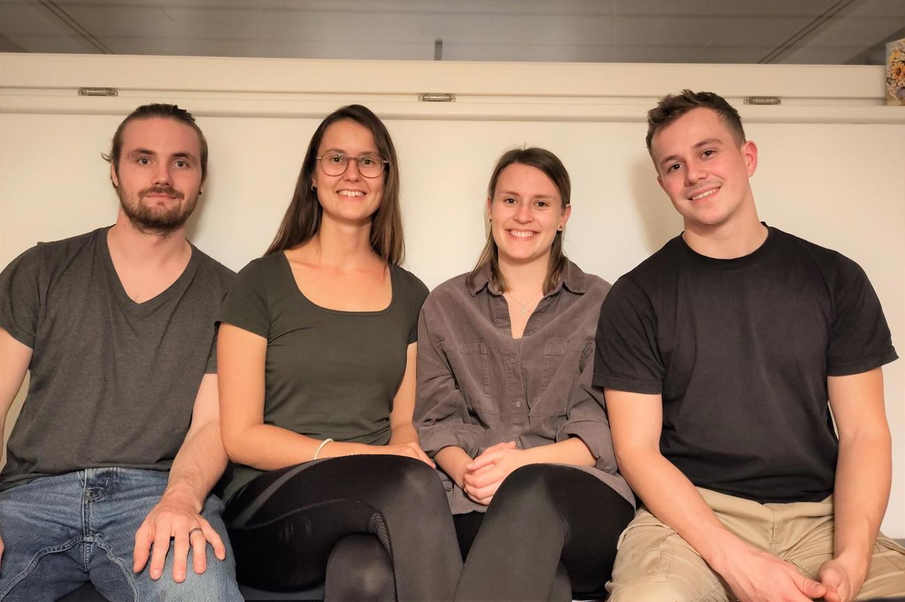 Engagieren sich für Junge: David Bregenzer, Zarina Laager, Svenja Schönholzer und Dominic Felleiter. (Bild: pd)