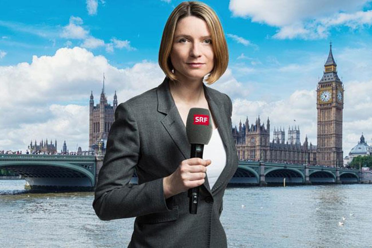 «Ich lerne täglich dazu»: Henriette Engbersen berichtet für das Schweizer Fernsehen aus London. | ©SRF/fotolia.com