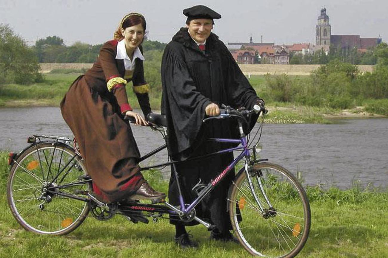 Der Reformator als touristische Attraktion: Unterwegs auf dem Luther-Radweg rund um Wittenberg.