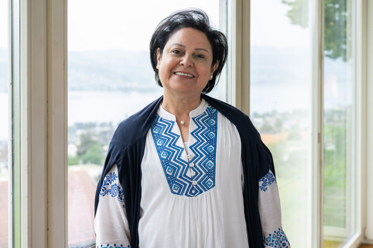 Engagiert für Frauen und Frieden: Najla Kassab zu Gast auf Boldern in Männedorf. | Foto: Desirée Good