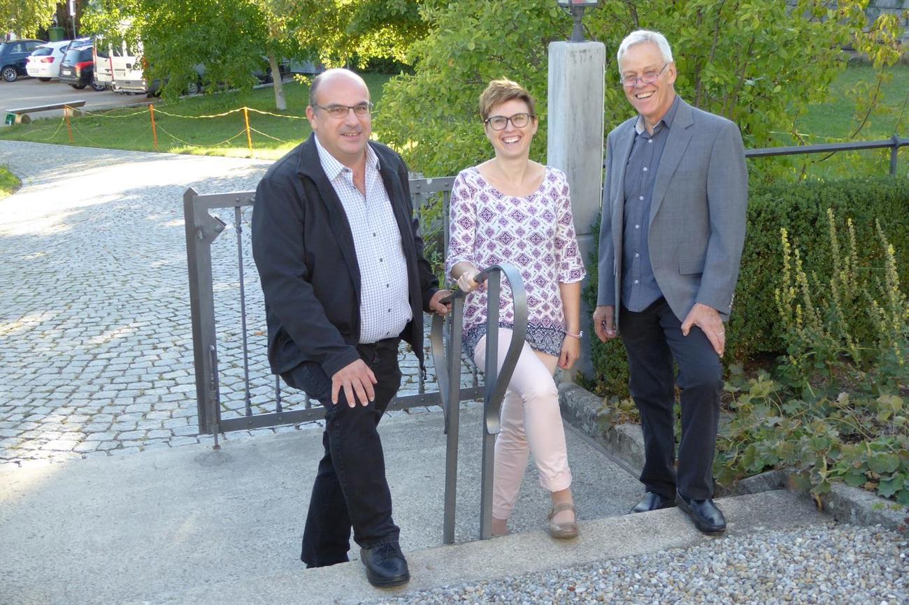 Haben den letzten Schritt in die gemeinsame Kirchenzukunft erfolgreich genommen: die Behördenvorsitzenden Rolf Zimmermann, Angelika Schweizer und Hans Bodenmann.