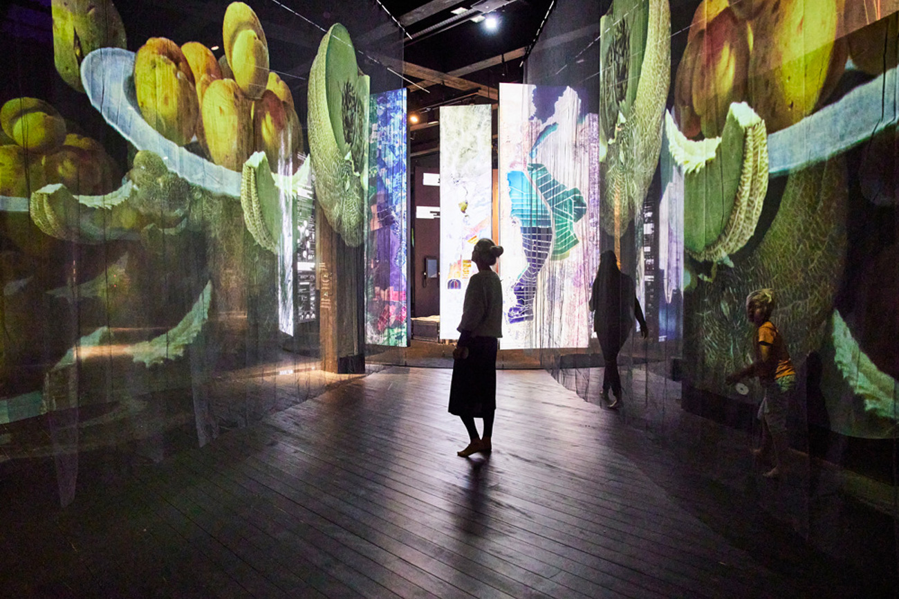 Die Ausstellung «Natur und wir» im Stapferhaus bildete den Rahmen für das Podiumsgespräch zwischen dem reformierten Pfarrer Uwe Habenicht und der Schamanin Sonia Rainbow. | Foto: Stapferhaus/Anita Affentranger