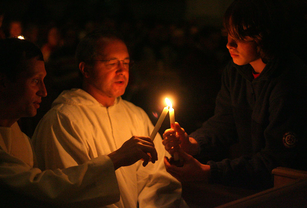 Frère Wolfgang am Lichterfest 2006.| Foto: zvg